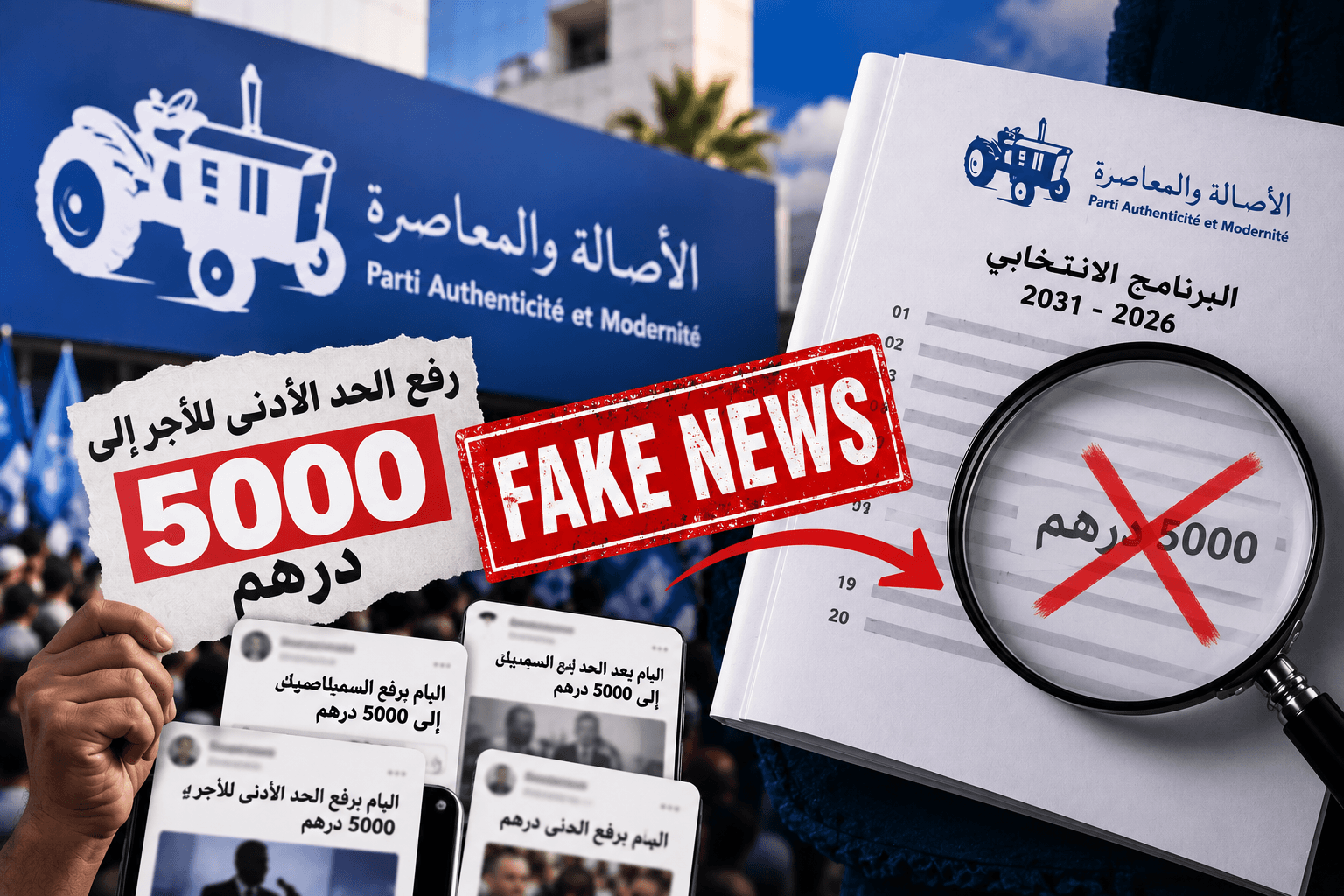“سميك 5000 درهم”.. كيف صُنِع لـ”البام” وعدٌ انتخابي لم يقطعه؟
